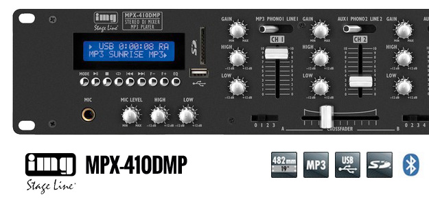 IMG Stage Line MPX-410DMP: nowy mikser z wbudowanym odtwarzaczem mp3 i bluetooth